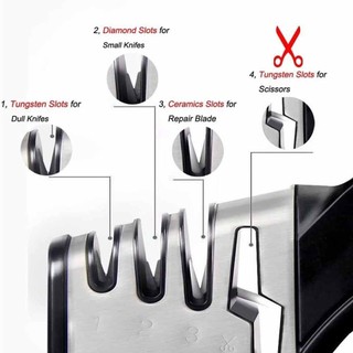 4 in1 Knife Sharpener Kitchen Grinder Diamond Knives For Sharp Scissors Tool