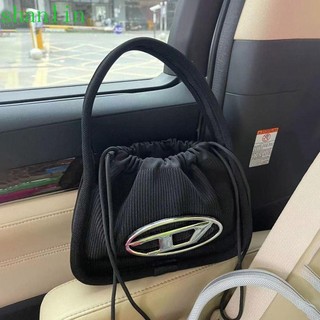 Túi Đeo Vai SHANLIN, Túi Đeo Vai Chữ D Kim Loại Cho Nữ, Túi Dingdang Y2K Túi Vải Canvas Bé Gái