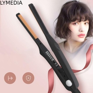 LYMEDIA Máy uốn tóc Mini, Máy duỗi tóc nam nữ điện 2 trong 1, Không làm tổn thương Máy duỗi tóc ion chuyên nghiệp Máy duỗi tóc bằng sắt phẳng