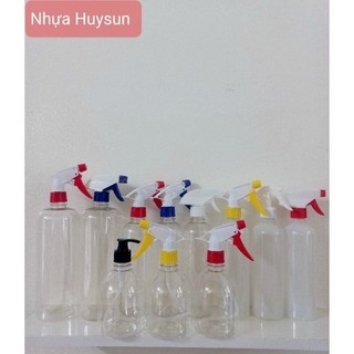 ( Giá Sỉ ) Chai Xịt Phun Sương, Chai Vòi Nhấn, Chai Xịt Kính Các Loại 500ml, 1000ml trắng sứ, trắng trong. Nhựa Huysun
