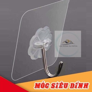 Móc Dán Tường Siêu Dính Trong Suốt Chịu Lực Tốt Treo Tường Chắc Chắn 6x6 cm chịu lực lên tới 10 KG sỉ lẻ số lượng
