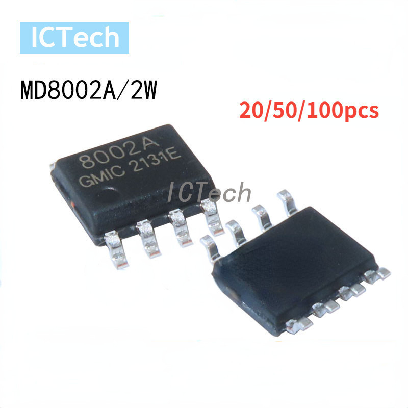 100 / 50 / 20 Chiếc MD8002A 8002A SOP8 Tương Thích Với LM4871 Bộ Khuếch Đại Công Suất Âm Thanh IC Mớ