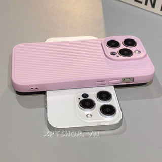 Ốp điện thoại sọc dọc lỏng màu tím đơn giản cho iPhone 15 Pro Max 15 Pro 15 14 13 12 Bảo hiểm toàn diện Vỏ mềm bảo vệ chống sốc