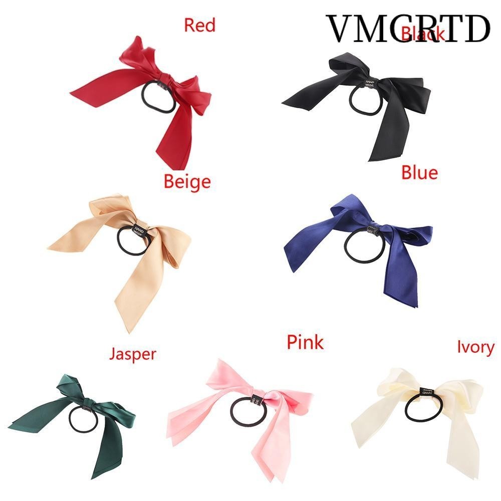 Dây buộc tóc VMCRTD Nhiều màu Scrunchie Nữ Co Giãn Nơ
