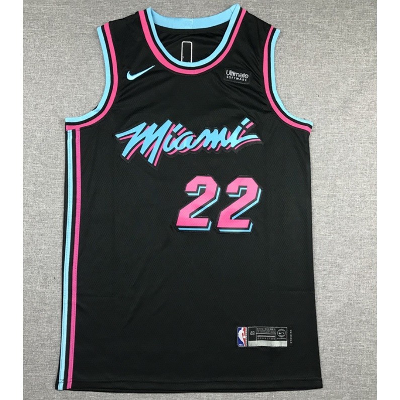 Áo bóng rổ thêu Miami Heat 22 Jimmy Butler màu đen
