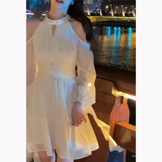 Đầm Cao Cấp Gợi Cảm Mùa Xuân Hè Dây Cổ Ôm Hơn Nhìn Váy Eo Nẹp Kim Cương Ánh Sáng Sang Trọng Nhẹ Nhàng Phong Cách Hẹn Hò quây 4HB