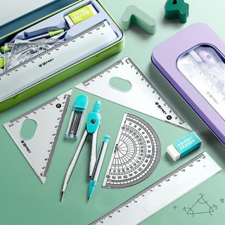 7 cái / bộ la bàn hình học / / thước tam giác / thước / thước đo thi vẽ toán học bộ dụng cụ học tập dành cho học sinh kỹ thuật vẽ văn phòng phẩm đồ dùng học tập