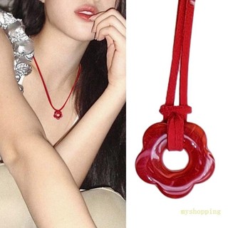 Ivy Ngọt Nhựa Rỗng Vòng Cổ Hoa Dây Nhiều Màu Sắc Choker Dây Xích Xương Đòn Đơn Giản