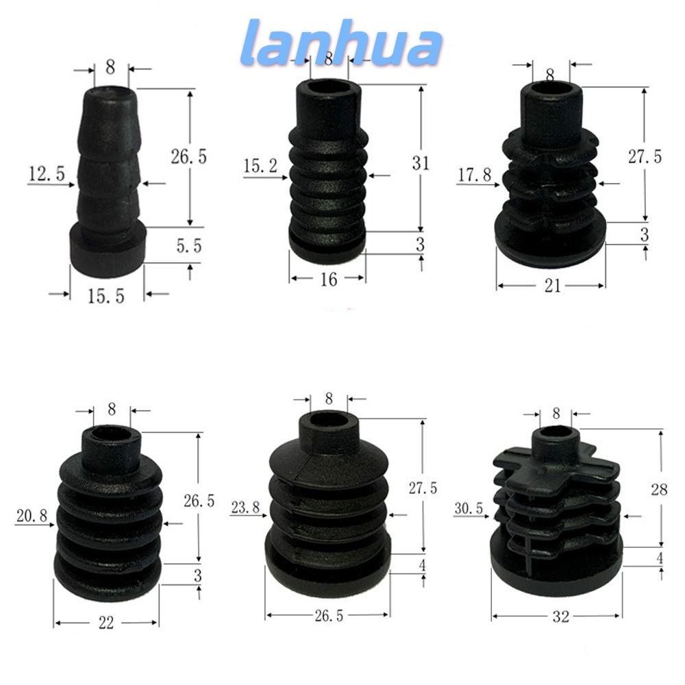 Lanhua Caster Nắp Cao Su, Tắt Tiếng Xe Đẩy Cao Su Bánh Xe, Thay Thế ABS Vali Bánh Xe Phần Caster Chèn Tay Áo