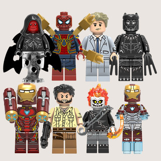 Siêu anh hùng ulysses ghost rider everett hoa hồng black panther đỏ đầu lâu gạch mini nhân vật khối xây dựng đồ chơi x0221