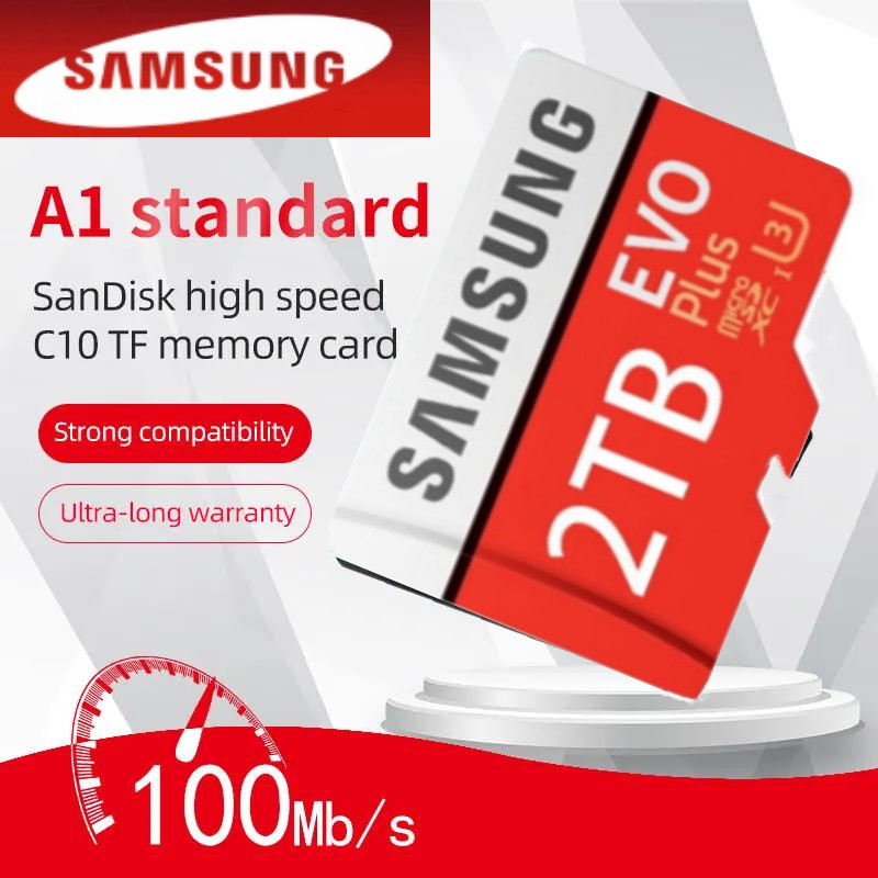 Thẻ Nhớ Samsung 512GB / 1TB / 2TB Thẻ Micro SD Sdhc Class 10 Mini Sdxc 4k Đỏ
