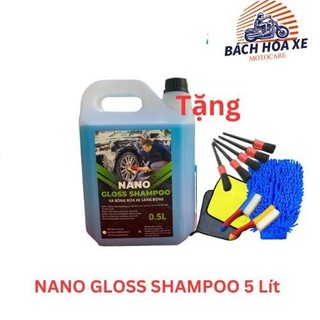 Nước Rửa Xe Nano Gloss Shampoo Hàng Nhập Khẩu Can 5L Tiết Kiệm, hàng xịn giá tốt, hàng xịn giá tốt