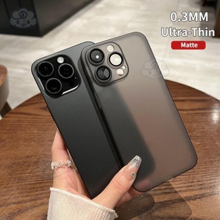 0.3mm siêu mỏng mờ trong suốt cứng pc ốp lưng điện thoại cho iphone 15 14 pro max 13 12 11 pro max plus