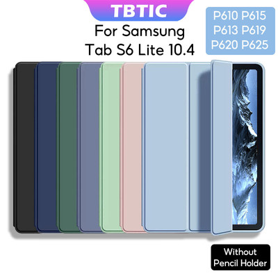 TBTIC Ốp Lưng Cho Samsung Tab S6 Lite 10.4 P620 P625 2024 P613 P619 P610 P615 Không Có Khe Cắm Đựng Bút Chì Silicon Lỏng