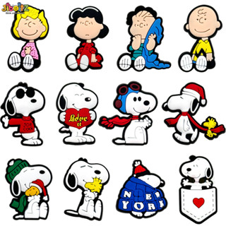  Jibbzz charm Cross Hoạt Hình Dễ Thương Snoopy Series Dép Giày Hoa DIY Giày Khóa Giày PVC Phụ Kiện Trang Sức 