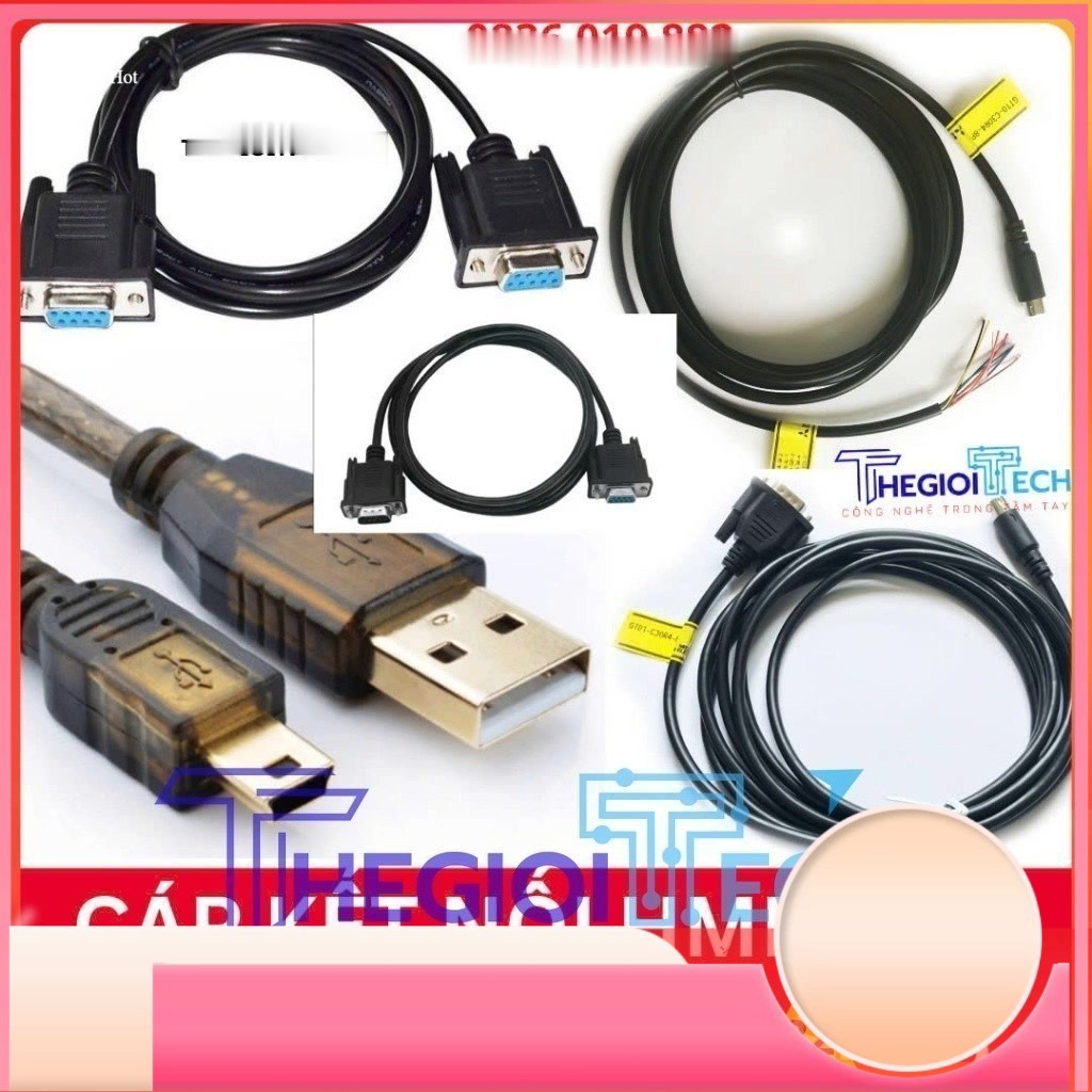 Cáp Kết Nối Màn Hình Cảm Ứng HMI PLC Delta DOP | Mitsubishi FX, Weintek, Xinje, Wecon, Kinco, Kinsea