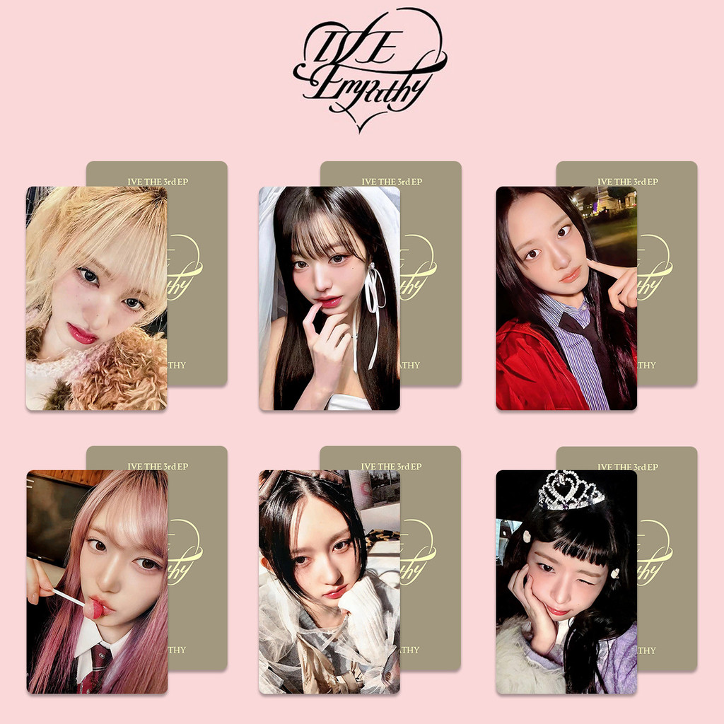 4-6 chiếc IVE EMPATHY ATTITUDE Lomo Cards 2025 Lời chào mùa giải The Prom Queens FANCLUB World Tour 