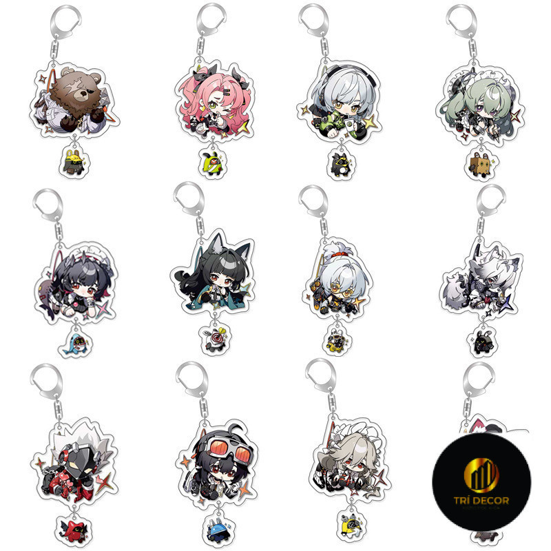 Zenless khu Zero Nicole demara anby demara Ellen Joe Acrylic Keychain Mặt dây chuyền trò chơi xung q
