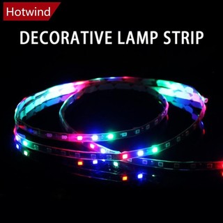 Hw 1 dải đèn led 45cm / 90cm smd 3528 12v d6r3 trang trí nội thất xe ô tô
