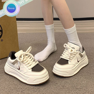 Giày Trắng Đế Dày Bonnie Cathy (6,5Cm).Giày Bánh Mì Mềm Nhẹ Thoáng Khí Thời Trang Hàn Quốc Cho Nữ