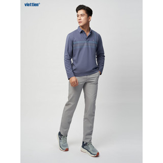 Áo Thun Polo tay dài VIỆT TIẾN vải Cotton phom REGULAR FIT - 6R3418CFZ/P23C