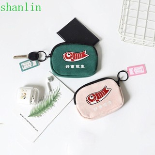 Shanlin Ví Koi May Mắn Đổi Tiền Tổ Chức Túi Đựng Tiền Xu Sáng Tạo Vải Vải Vải May Mắn May Mắn Giàu Có Quà Tặng Cho Nữ Cho Bé Gái Cho Trẻ Em Ví Ngắn