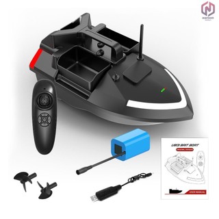 Mồi câu cá thuyền 500m điều khiển từ xa mồi thuyền động cơ kép máy tìm cá 2kg hỗ trợ tải tự động hành trình / tuyến đường hiệu chỉnh với đèn ngủ bật tín hiệu cho câu cá