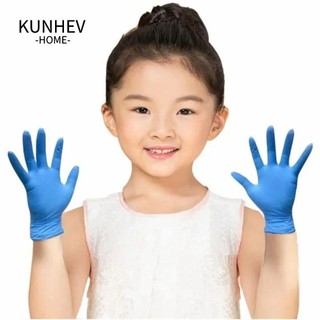 KUNHEV 10 Chiếc Găng Tay Dịch Vụ Thực Phẩm, Găng Tay Nitrile Dùng Một Lần Không Cao Su, Trẻ Em Hộ Gia Đình Làm Sạch Thủ Công Tranh Găng Tay Nấu Ăn