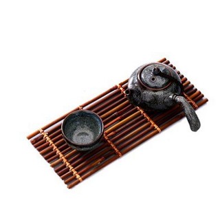 Tấm lót trà tre kungfu tre ống 1100% - dĩa sashimi, hàng tre đan thủ công, hàng rào tre, đĩa nướng, đồ decor
