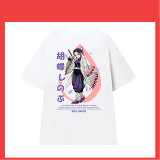 HOT Áo Thun Form Rộng Trùng trụ Shinobu | Anime Kimetsu No Yaiba - Áo Phông Unisex