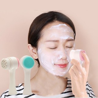 Cọ rửa mặt và tẩy da chết 2 đầu - Làm sạch da mặt nhạy cảm - Massage mặt nhẹ nhàng - Fashionrandy
