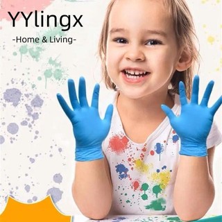 YYlingx  10 Chiếc Găng Tay Dịch Vụ Thực Phẩm, Găng Tay Nitrile Dùng Một Lần Vệ Sinh Gia Đình Trẻ Em, Găng Tay Nấu Ăn Tranh Thủ Công Đa Năng Không Cao Su