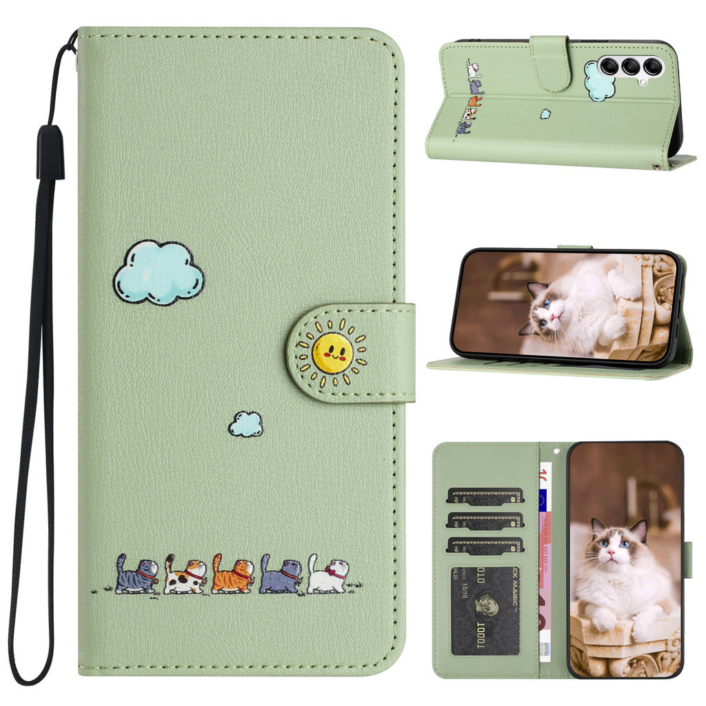 Ví Da Dành Cho Xiaomi Redmi Note 13 Pro Plus Note 12 Pro Redmi 13C 12 Coque Ví Túi Flip Cover