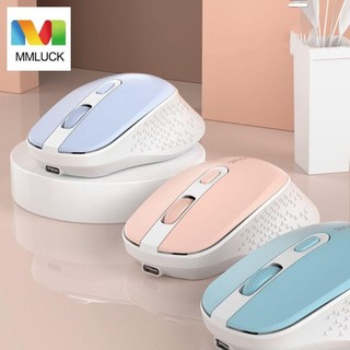 Chuột không dây Bluetooth 2.4GHz MMLUCK, Chuột im lặng chế độ kép ABS không dây, Chuột tắt tiếng không dây có đầu thu USB Trò chơi chuột quang học 2.4GHz tiện dụng im lặng Phụ kiện máy tính