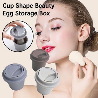 PESSLOK Cốc Hình Làm Đẹp Trứng Hộp Bảo Quản Di Động Chống mold Puff Holder Sponge Case J0K0