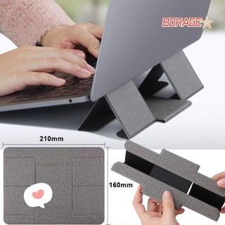Giá đỡ máy tính xách tay BORAG, Đế PU có thể gập lại có thể điều chỉnh, Phụ kiện có thể gập lại Máy tính để bàn Giá đỡ máy tính bảng