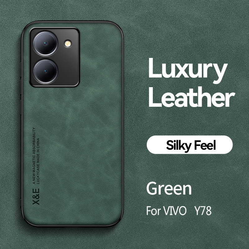 Dành Cho Vivo Y36 5G Ốp Lưng PU Lerther Da Mờ Vỏ Điện Thoại Cho Vivo Y36 5G Ốp Lưng