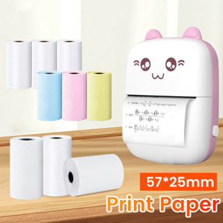 Đa Năng 57mm Máy In Mini Giấy Nhiệt Máy In Nhãn Màu HD Cho Không Dây Bluetooth Ảnh In Không Mực