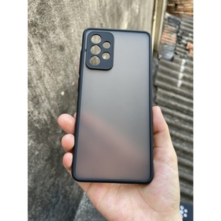 Ốp lưng nhám cho Samsug Galaxy A54, A73,A53 ,A33,A32 ,A52, A72, A22, A02S , A03S, A52S, A12,M32 chống sốc, viền dẻo đen