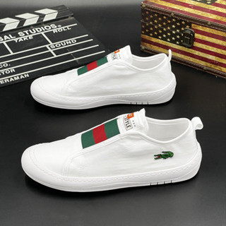 Giày Cá Sấu Nam Thấp-Top Mùa Hè Phong Cách Mới Tất Cả Trận Đấu Thoáng Khí Mỏng Giày Thể Thao Giày Trắng