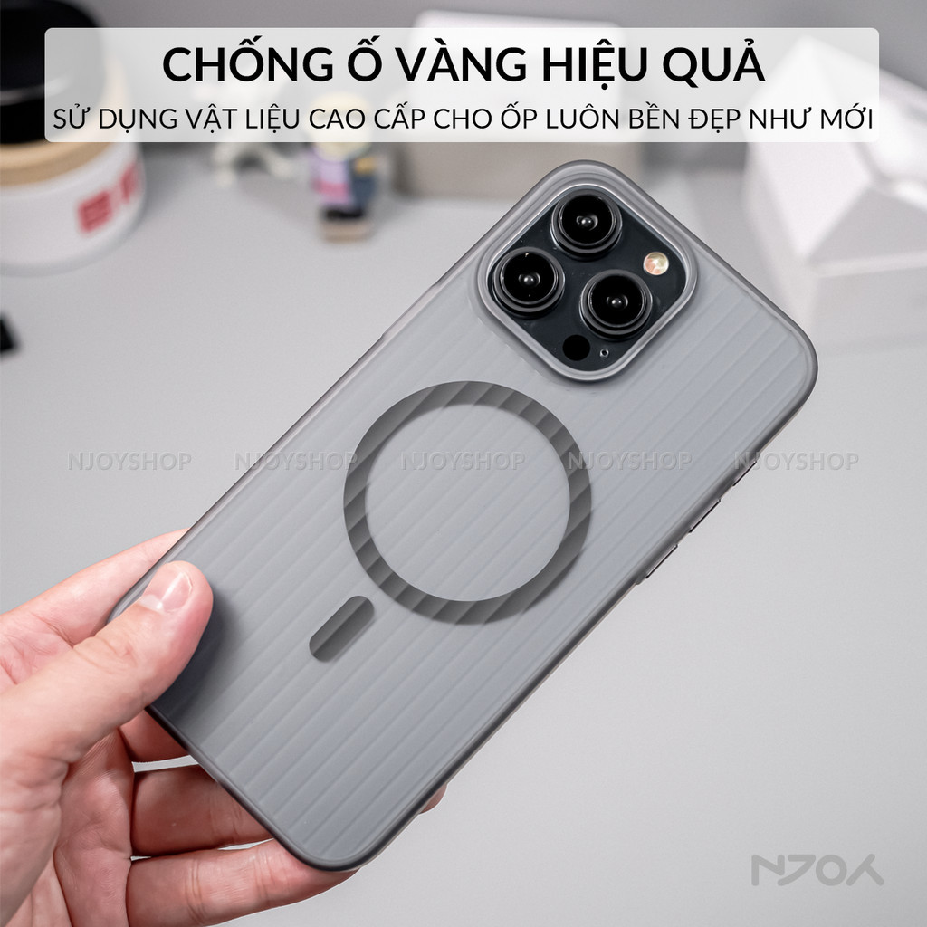 Ốp Lưng Nhám Siêu Mỏng Mặt Lưng In 3D Bảo Vệ Camera Cho Điện Thoại iPhone 12 13 14 15 Pro Max Woosh Njoyshop