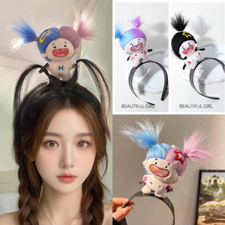 Ahellogirl Capibara Băng Đô Phong Cách Vui Nhộn Hoạt Hình Búp Bê Sang Trọng Kẹp Tóc Mặt nạ Rửa Đầu Dành Cho Nữ