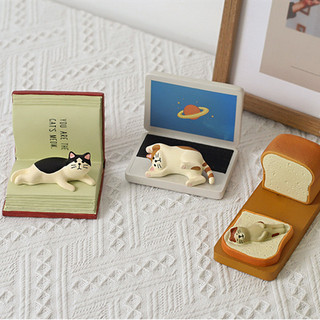 Mô Hình Tượng Mèo Mini Gác Điện Thoại/ Kính Mắt Siêu Tiện Lợi Và Đáng Yêu