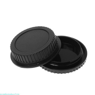 Wonderpakea3 Ống Kính Phía Sau Thân Nắp Camera Bộ Bụi Vít Gắn Để Bảo Vệ Nhựa Đen Thay Thế Cho EF EFS 5D