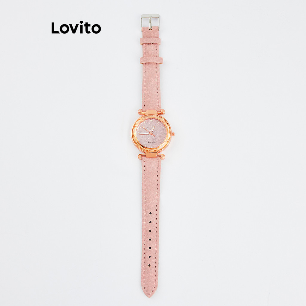 Đồng hồ nữ Lovito thạch anh cơ bản trơn đơn giản dành cho L72AD187