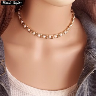 Ngọc Trai Retro Vòng Cổ Choker Vàng Bạc Ngọt Ngào Ngọc Trai Giả Đính Hạt Ngắn Vintage Thanh Lịch Hạt Tuyên Bố Chokers Cho Bé Gái