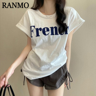 RANMO áo phông áo thun nữ croptop baby tee Minimalist thời trang Popular Fashion WTX24402YY 15Z240409