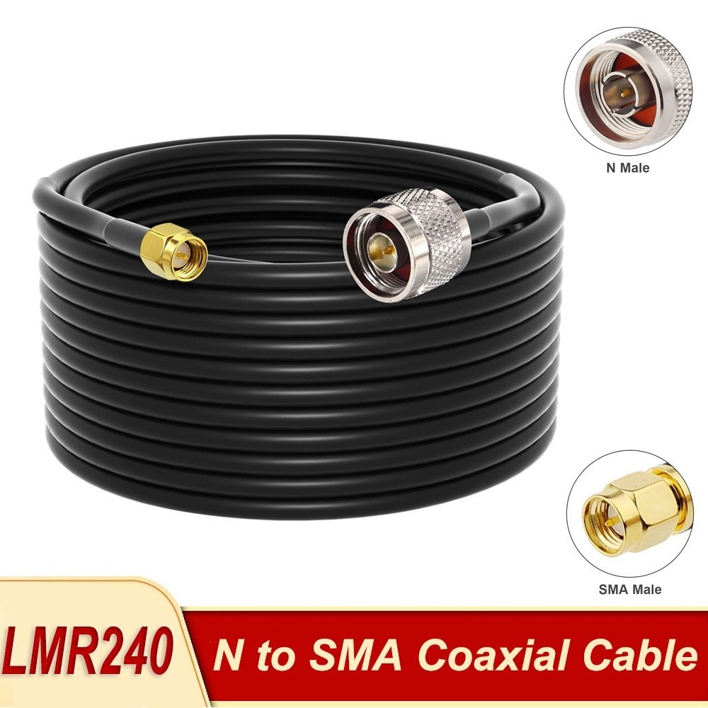 Nhà Máy Parabol Ăng Ten Cáp Đồng Trục Dây Nối Dài LMR240 10 / 15 / 20 / 30 Mét N Nam Đến Sma Nam Wif