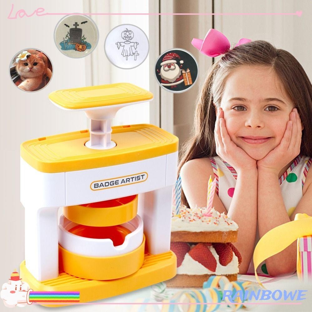 Máy làm nút huy hiệu trẻ em RAINBOW, Máy ép đồ chơi thủ công dành cho