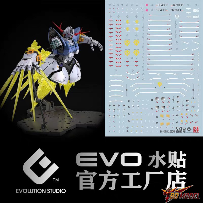 Phản xạ ánh sáng đen nước DECAL EVO RG Zeong